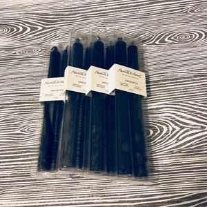 4 (2pk)Unscented Taper Candle Black